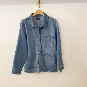 Well Worn Light Blue Denim Jean Jacket